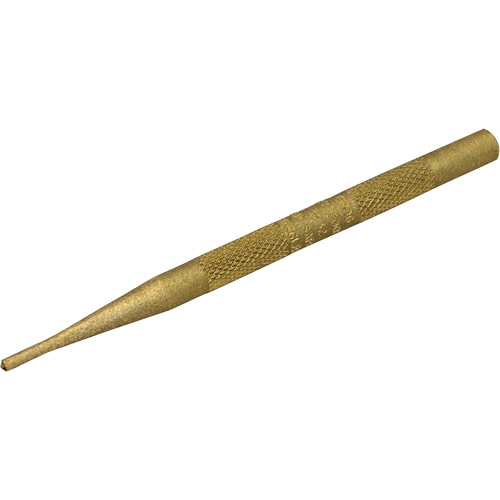 Brass Pilot Punches, Point Diameter, 3/32", Overall Length, 4"