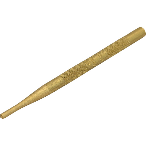 Brass Pilot Punches, Point Diameter, 1/8", Overall Length, 4"