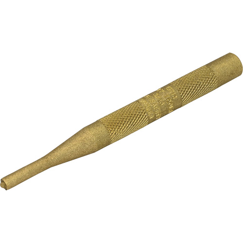 Brass Pilot Punches, Point Diameter, 3/16", Overall Length, 4"