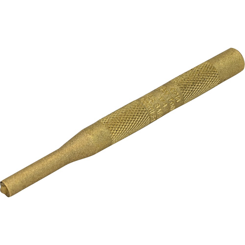 Brass Pilot Punches, Point Diameter, 1/4", Overall Length, 4"