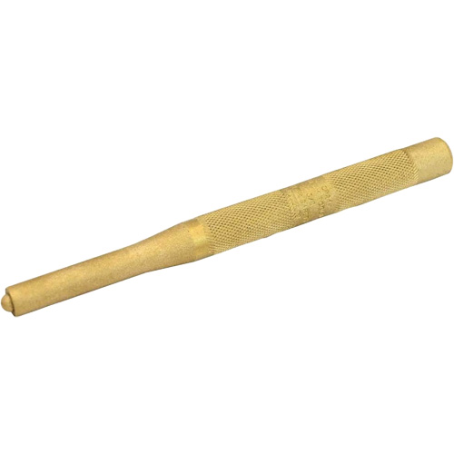 Brass Pilot Punches, Point Diameter, 3/8", Overall Length, 6"