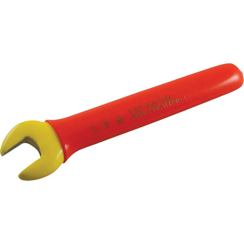 Insulated Open-Ended SAE Wrench, Size, 1/4", Voltage Rating, 1000 V, Overall Length, 10-3/4"