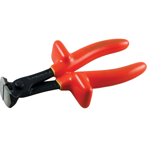 End Cutting Pliers, Voltage Rating, 1000 V, Overall Length, 8"