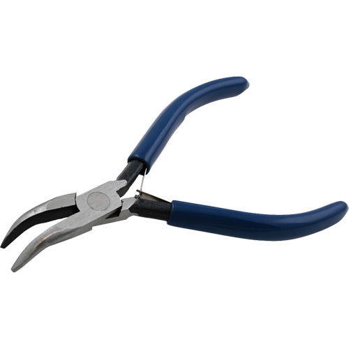 Mini Needle Nose Curved Pliers, Overall Length, 4-1/2"