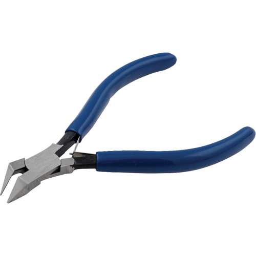 Mini Angled Flush Pliers, Length, 4-1/2"