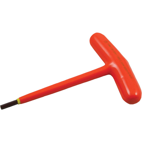 Metric Insulated Hex Key, Voltage Rating, 1000 V, Length, 203 mm, Tip Size, 10 mm, Style, T Handle