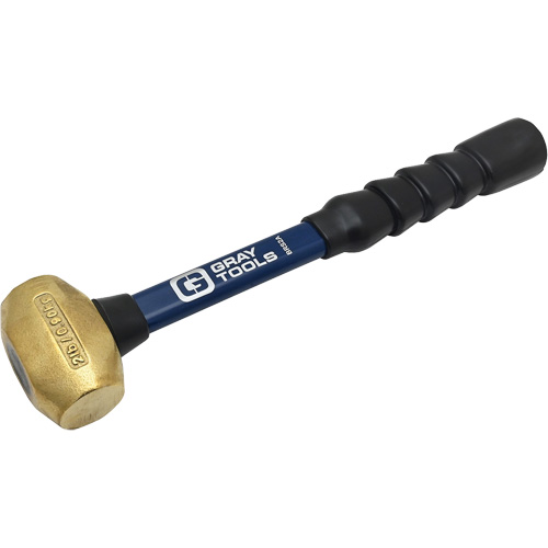 Brass Hammer, Head Weight, 2 lbs., Overall Length, 14", Manufacturer's Warranty, Lifetime