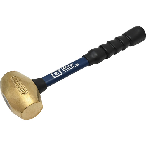 Brass Hammer, Head Weight, 4 lbs., Overall Length, 14", Manufacturer's Warranty, Lifetime