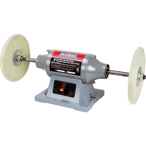 Low-Speed Long Shaft Buffer, Pad Size, 8", Voltage, 120 V, Amps, 2.5 A, No Load RPM, 1750