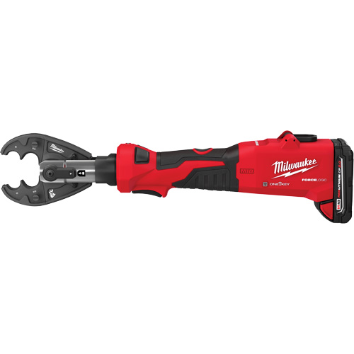 M18? Force Logic? 6T OD3 Linear Utility Crimper Kit with Snub Nose Jaw, Voltage, 18 V, Battery Type, Lithium-Ion, Handle Type, Inline, Head Rotation, 340ø