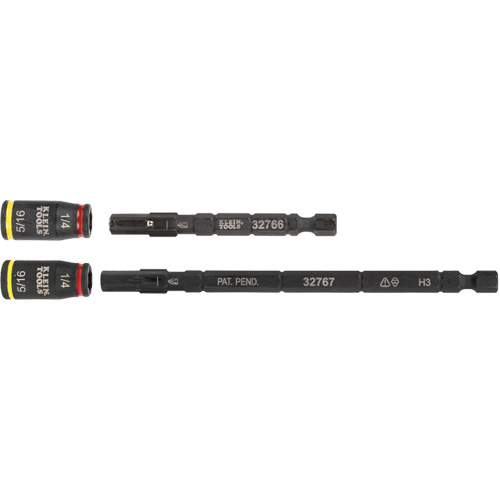 3-in-1 Impact Flip Socket Set, Tip Style, Hex, Drive Size, 1/4", No. of Pieces, 3