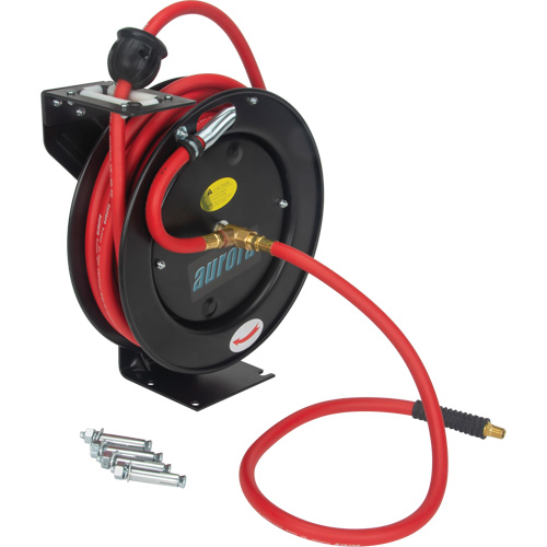 Hose Reel, Hose Type, Air/Water, Hose Capacity, Single Hose, Inner Hose Diameter, 3/8", Hose Length, 25', Manufacturer's Warranty, 1 Year Limited