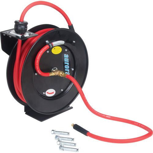 Hose Reel, Hose Type, Air/Water, Hose Capacity, Single Hose, Inner Hose Diameter, 3/8", Hose Length, 50', Manufacturer's Warranty, 1 Year Limited