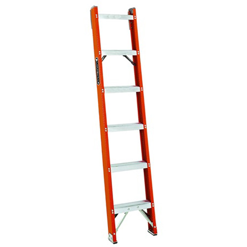 FH1000 Series Industrial Heavy-Duty Shelf Ladders, Nominal Height, 6', Material, Fibreglass, Capacity, 300 lbs., Outside Width, 15.25", Inside Width, 13-1/4"