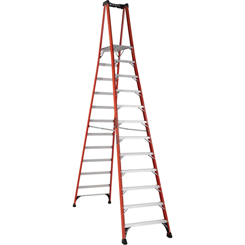 Industrial Extra Heavy-Duty Pro Platform Stepladders (FXP1800 Series), Nominal Height, 12', Material, Fibreglass, Platform Height, 138", Capacity, 375 lbs., Platform Dimensions, 14 3/4" W x 21" D