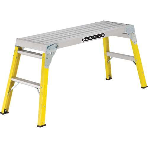 L-3041 Series - Heavy-Duty Mini Working Platform, Platform Width, 36", Platform Depth, 12", Construction, Knocked Down, Load Capacity, 300 lbs., Overall Dimensions, 16-1/4" L x 51-11/16" W x 21-1/4" H, Material, Fibreglass