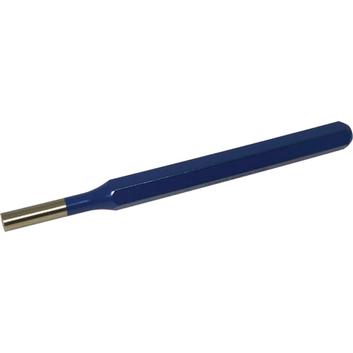 Pin Punch, Point Diameter, 1/2", Stock Size, 3/4", Overall Length, 10"