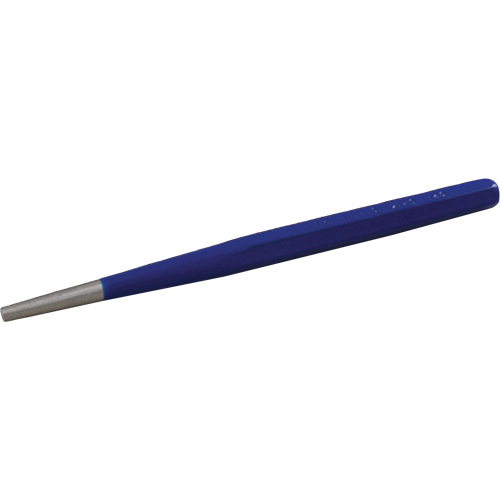Taper Starter Punch, Point Diameter, 3/32", Stock Size, 5/16", Overall Length, 5-9/16"