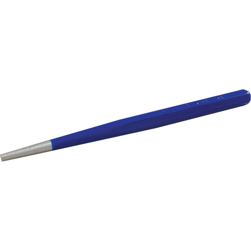 Taper Starter Punch, Point Diameter, 1/8", Stock Size, 3/8", Overall Length, 5-3/4"