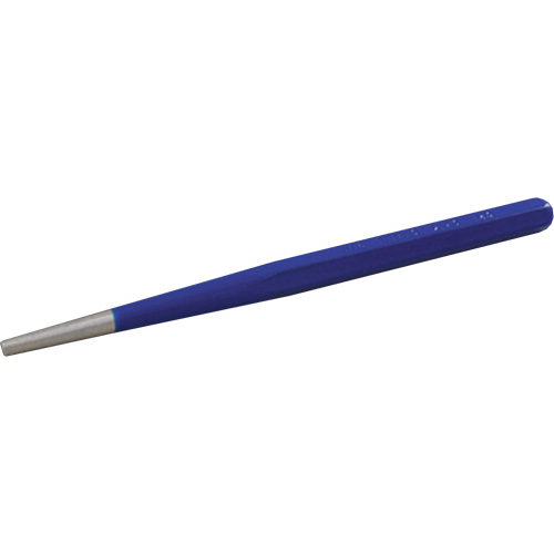Taper Starter Punch, Point Diameter, 5/32", Stock Size, 3/8", Overall Length, 6"