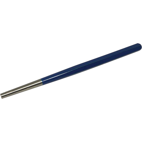 Long Taper Starter Punch, Point Diameter, 5/16", Stock Size, 1/2", Overall Length, 9-1/2"