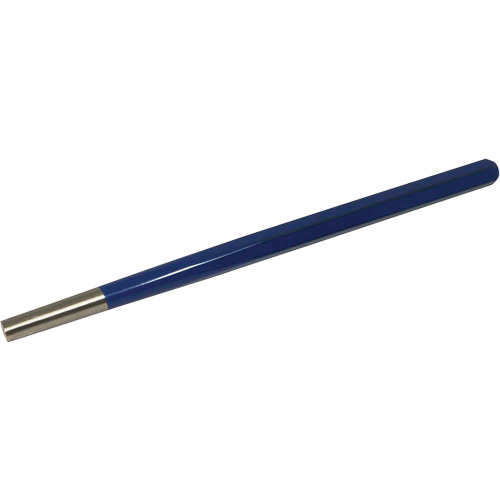 Long Taper Starter Punch, Point Diameter, 3/8", Stock Size, 1/2", Overall Length, 9-1/2"