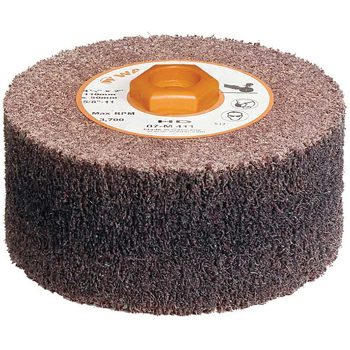 Blendex? High Density Drum, Diameter, 4-1/2", Width, 2", Grit, HD, Arbor Hole Size, 5/8"-11, Max. RPM, 3800