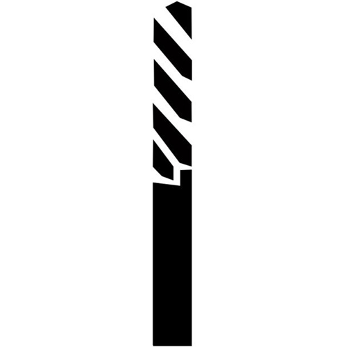 Through-Hole Carbide Tipped Drill, Diameter, 1/4", Overall Length, 2-3/10"