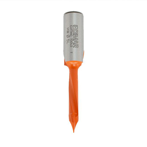 Through-Hole Carbide Tipped Drill, Diameter, 8 mm, Overall Length, 2-3/4"
