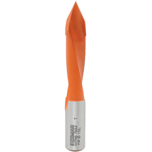Through-Hole Carbide Tipped Drill, Diameter, 2/5", Overall Length, 2-3/4"