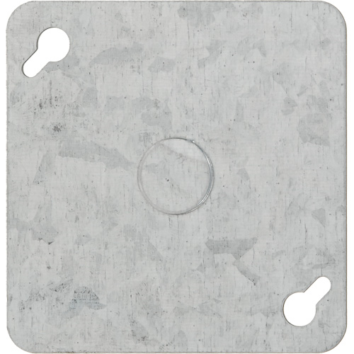 Square Covers, Cover Material, Stainless Steel, Application, Indoor, Cover Shape, Square, No. of Gangs, 1, Dimensions Dia", 4, Knockouts, 1/2"(1)