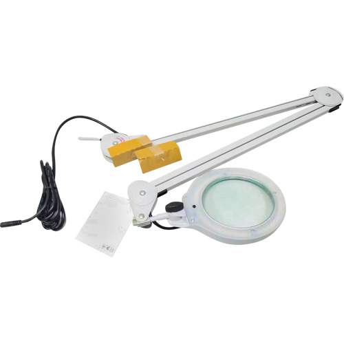 Magnifying Lamp, Arm Length, 45", Mounting Type, C-Clamp, Colour, Grey, Bulb Type, LED, Lumen Out, 700, Cord Length, 1.3'