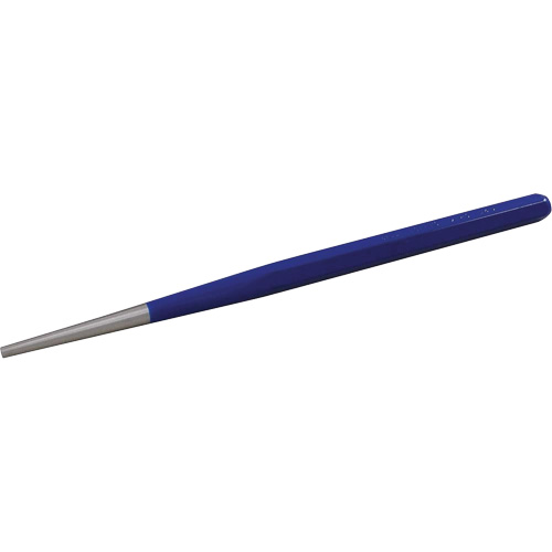 Long Taper Punch, Point Diameter, 5/32", Stock Size, 3/8", Overall Length, 8"